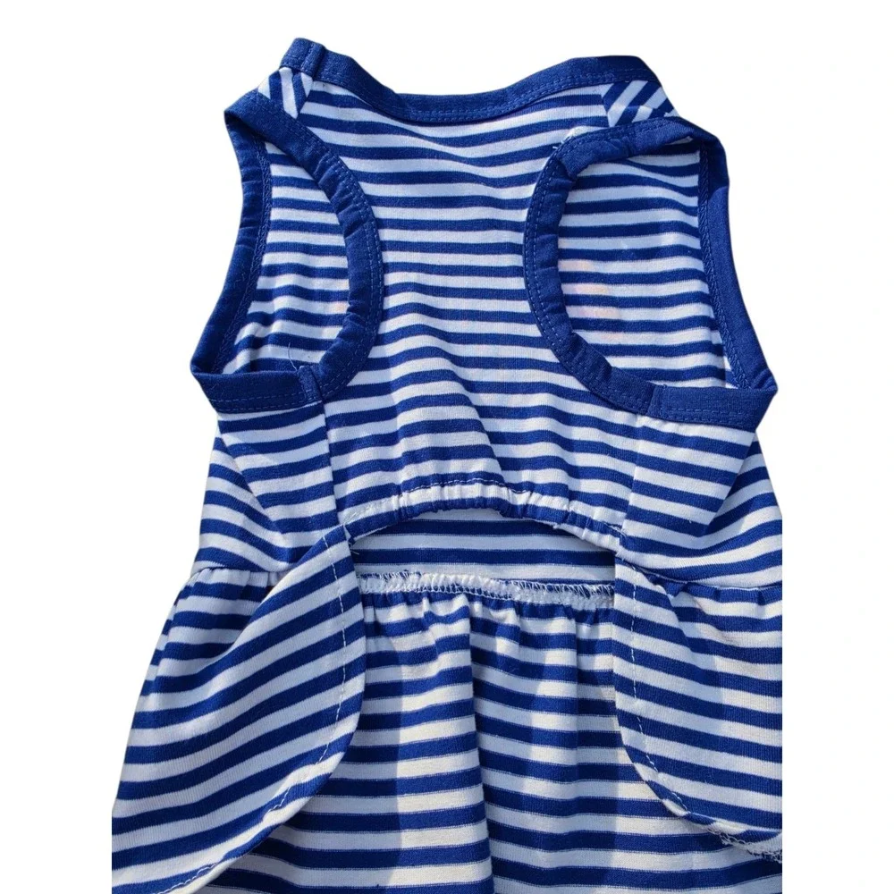 NWT New Dog Rainbow Blue Summer Dress S Small Pet